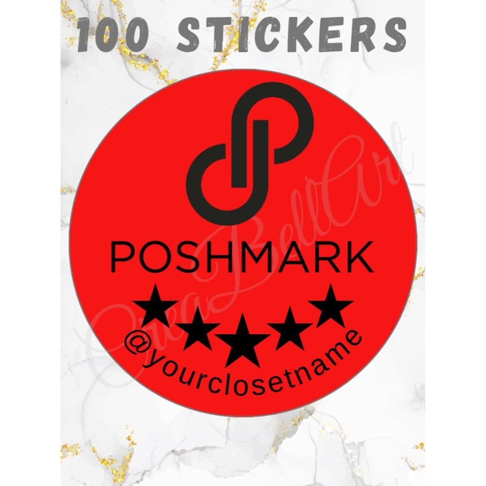 100 THERMAL Thank you Stickers Poshmark